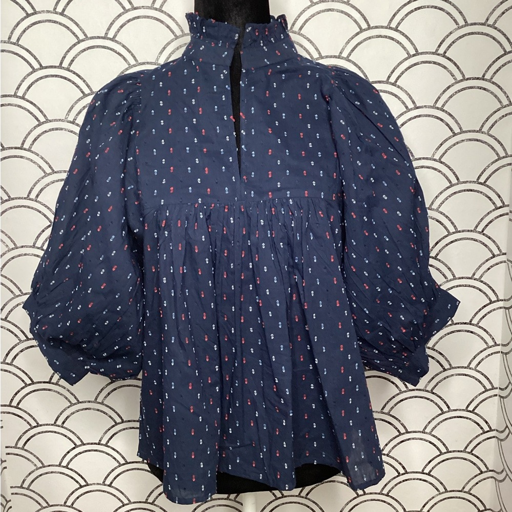 Never A Wallflower Navy Blouse – Size Medium